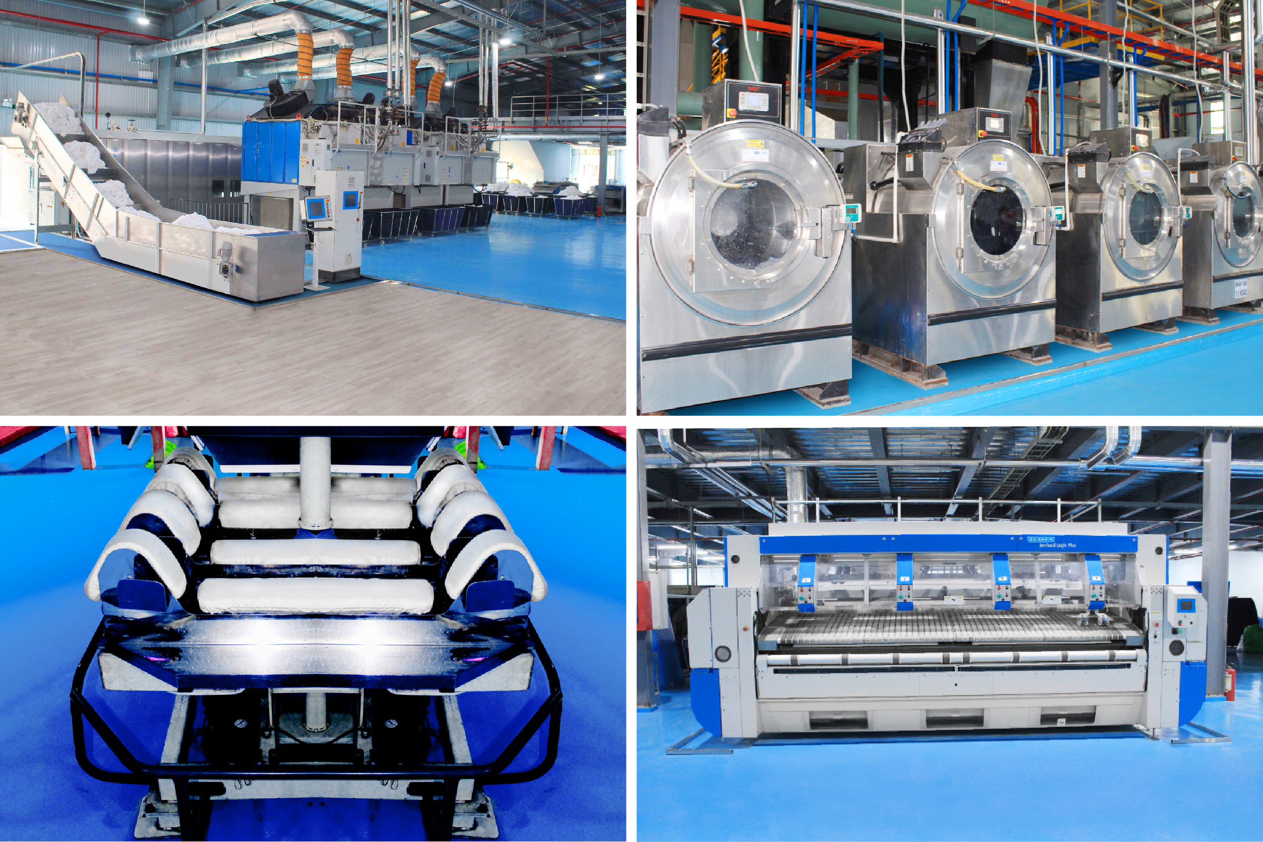 hệ thống máy móc tại nhà máy giặt EcoWash HCMC-01