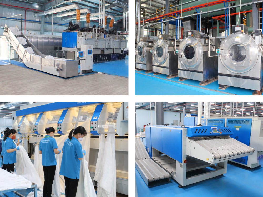 hệ thống máy giặt con rồng tại nhà máy Ecowash