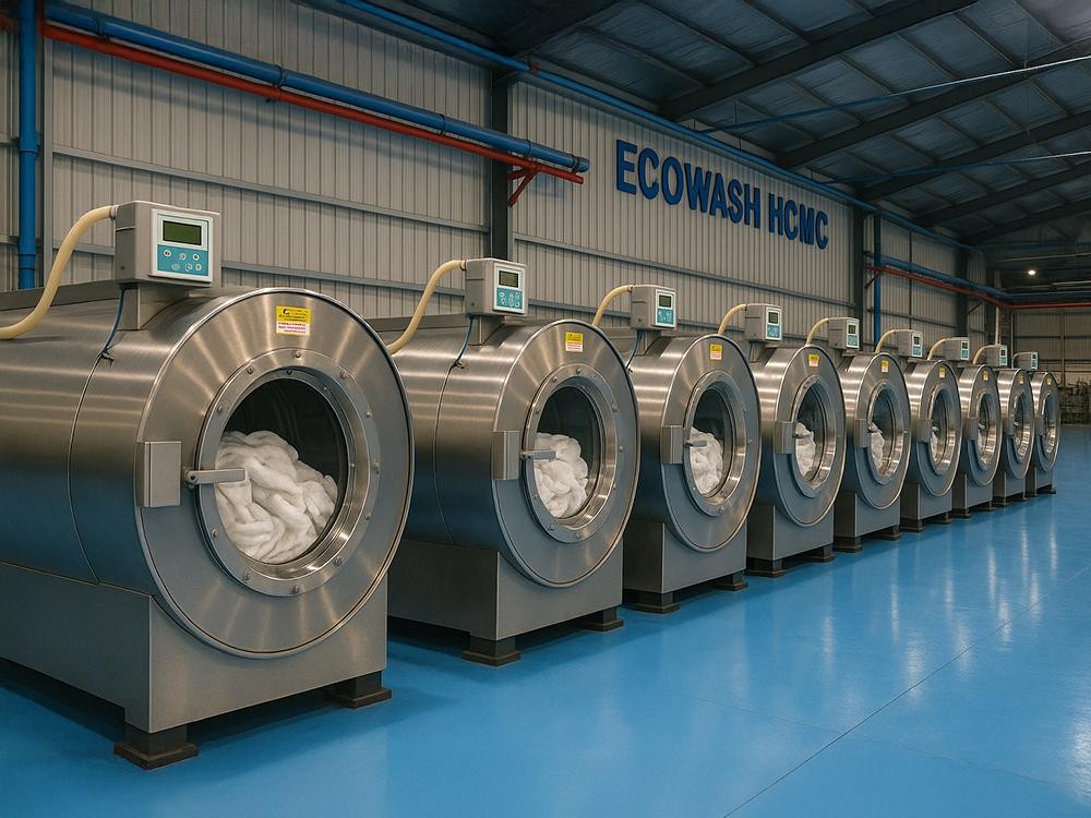 hệ thống máy móc tại nhà máy Ecowash HCMC