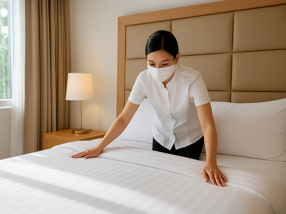 quy trình giặt ga gối khách sạn đúng chuẩn
